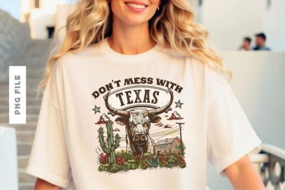 Don't Mess with Texas T-shirt Design: A Bold Graphic Asset