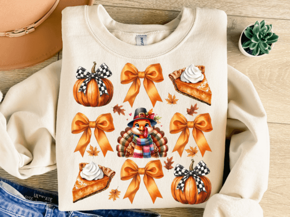 Elevate Your Autumn Projects with Coquette Pumpkin Bow PNG Design