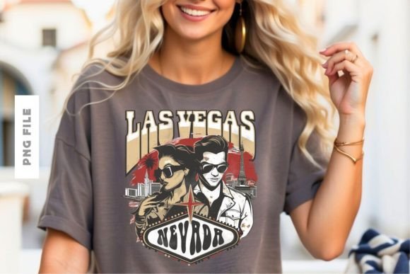 Las Vegas Nevada T-Shirt Design: A Vibrant Creative Asset