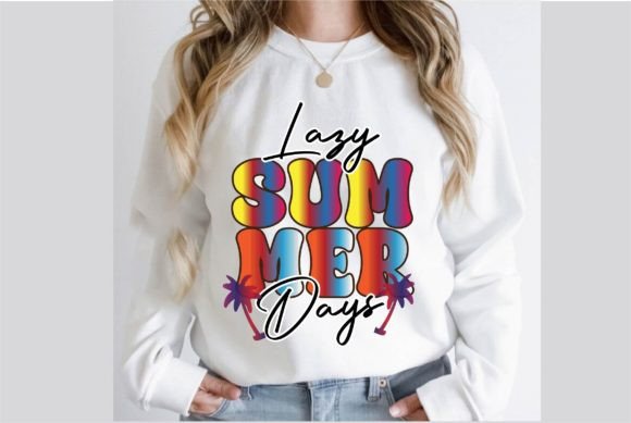 Lazy Summer Days Retro PNG Design: Your Creative Asset