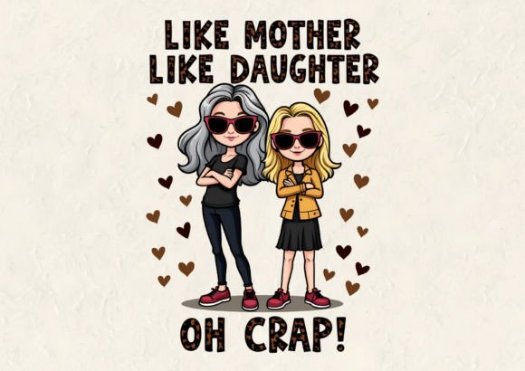 Like Mother Like Daughter T-Shirt Design