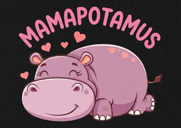 Mamapotamus T-Shirt Design: A Versatile Asset for Creative Projects