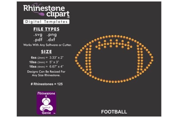 Rhinestone Template Design FOOTBALL: Elevate Your Creative Projects