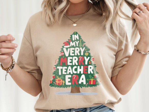 Teacher Era Christmas Png T-Shirt Design: A Festive Asset