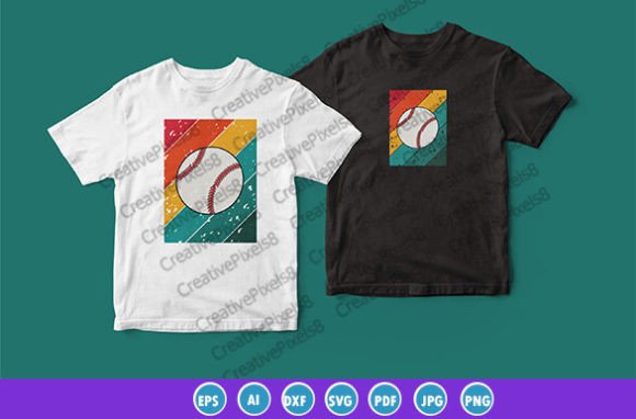 Vintage Shirt Design with Baseball: A Timeless Graphic Asset